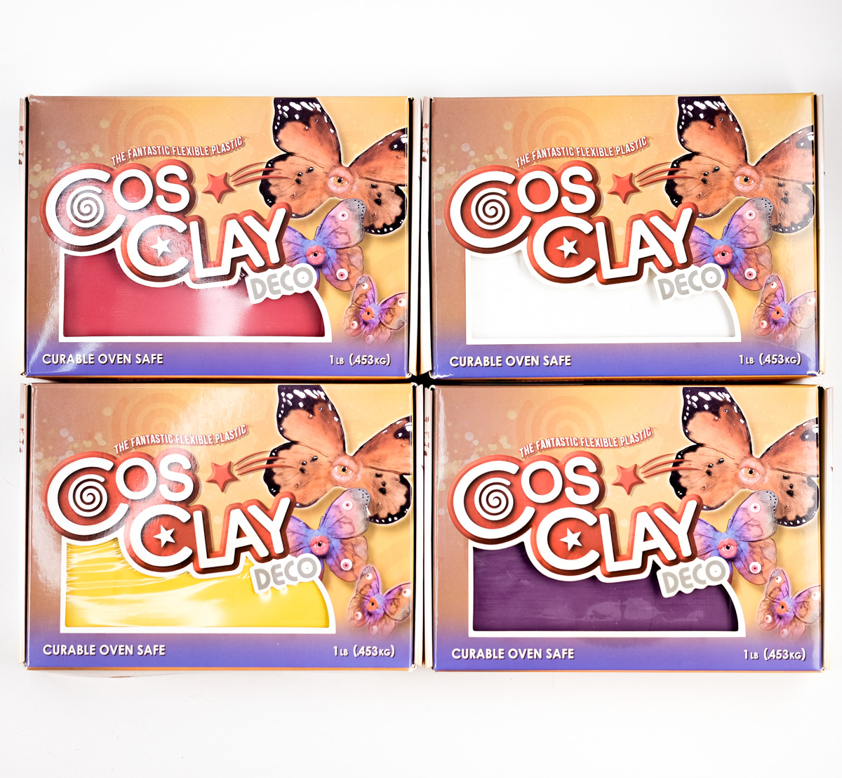 Cosclay Deco - White - Flexible Polymer Clay (1lb)