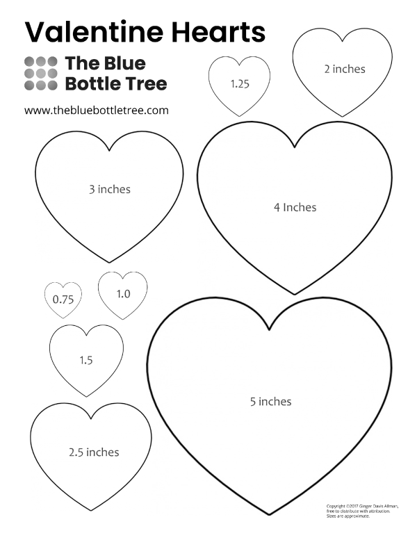 Valentine Heart Printable ClipArt - The Blue Bottle Tree