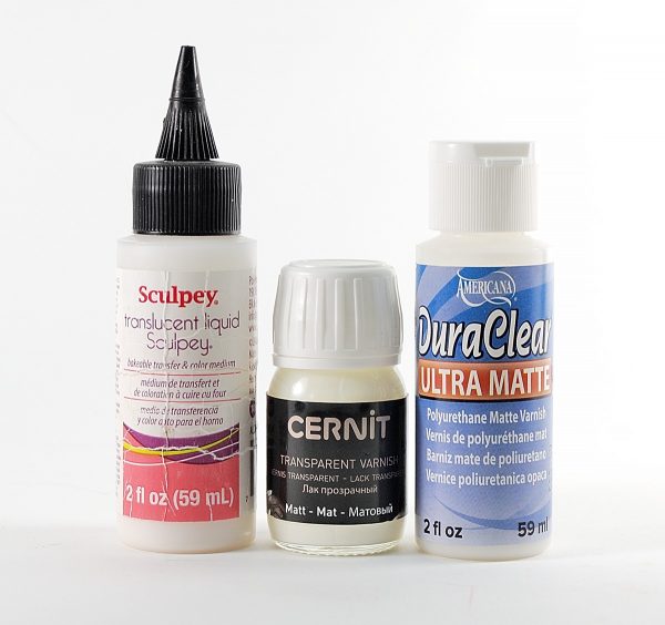 If you do need to seal polymer clay, these products work well to create a matte finish.