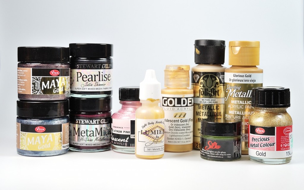 Testing Metallic Paints on Polymer Clay The Blue Bottle Tree