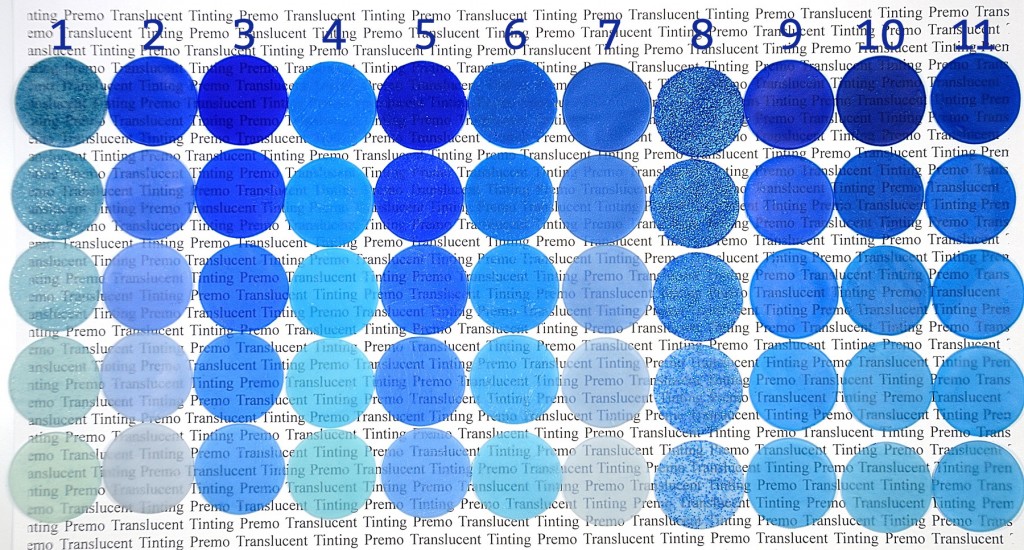 Testing: Coloring Translucent Premo - The Blue Bottle Tree