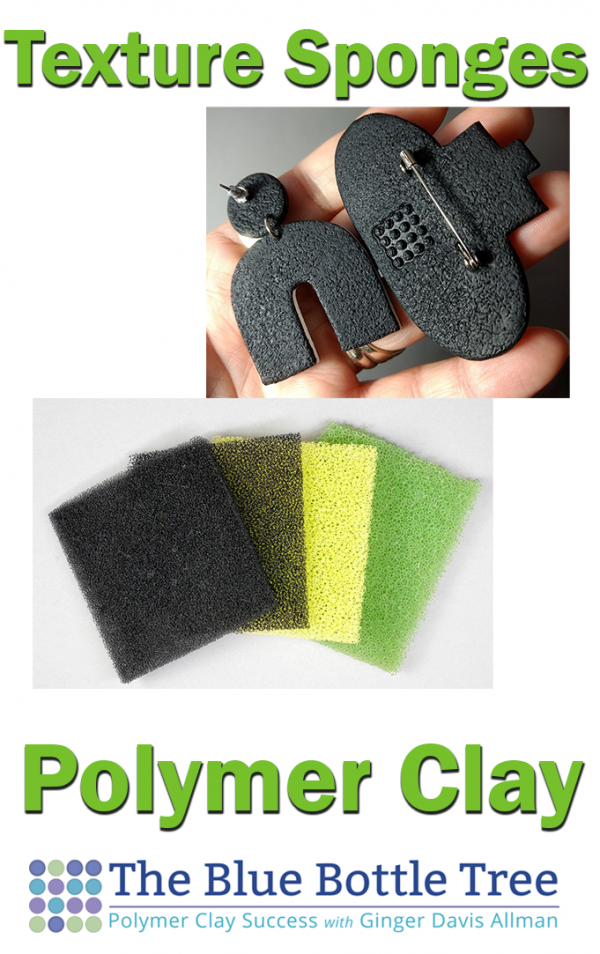 Texture Sponges on Polymer Clay The Blue Bottle Tree